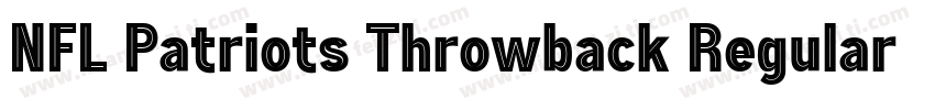 NFL Patriots Throwback Regular字体转换